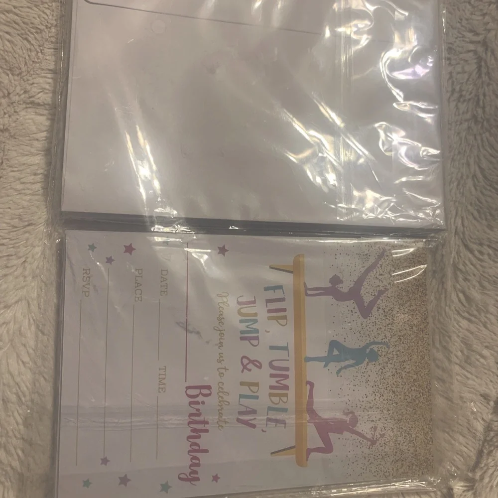 Gymnastics Birthday Invitation Cards (20)